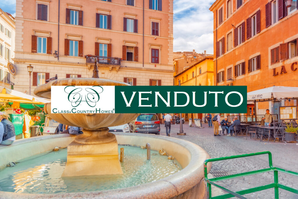 The elegant style of a historic building in Campo de' Fiori, Rome, where a luxury apartment was sold by Class & Country Homes.