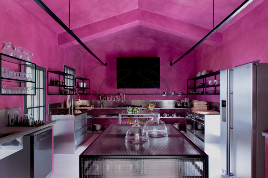 The modern, fully-equipped country kitchen in the luxury villa for rent in Capalbio, by Class & Country Homes.