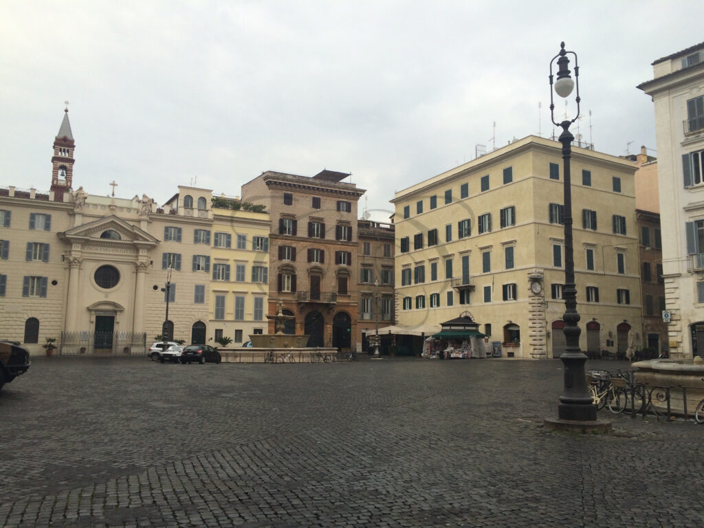Wide angle view of Piazza Farnese and surrounding buildings - Class & Country Homes.
