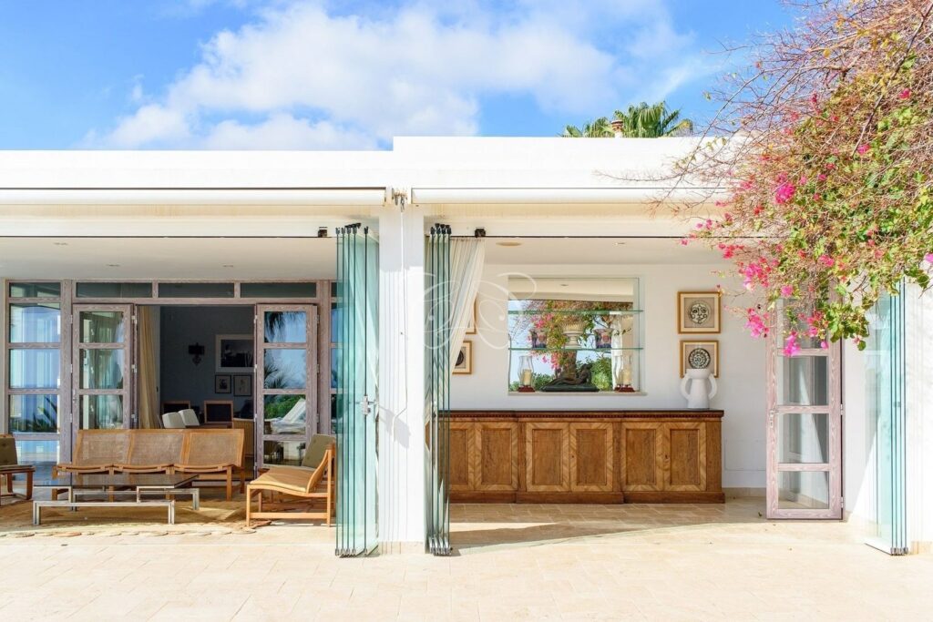 Roca Llisa Ibiza luxury villa for sale — glazed veranda