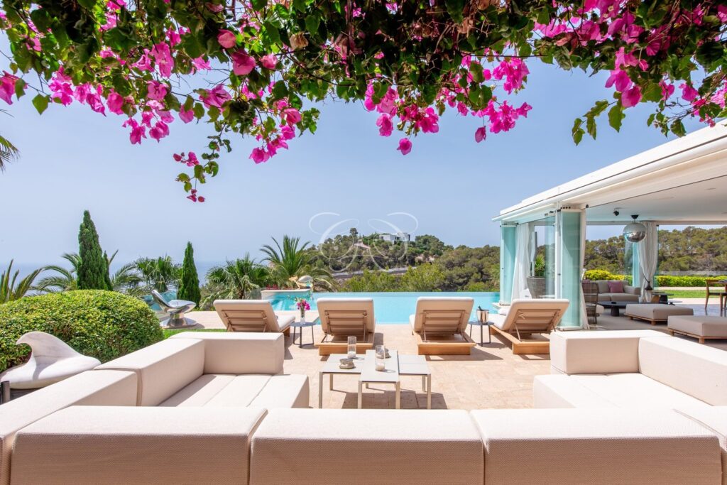 Roca Llisa Ibiza luxury villa for sale — outdoor lounge