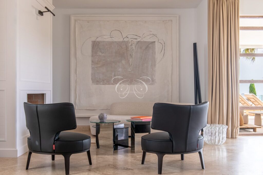 Roca Llisa Ibiza luxury villa for sale — sitting room
